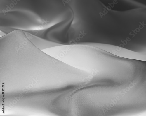 Ridges of Silk Fabric, Showing Close Detail to the Man Made Material with a Desert Dune Flow to the Satin Surface.