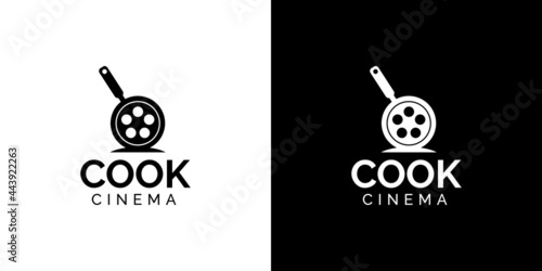 cook cinema logo design concept.