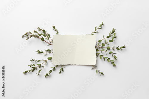 Floral template for notice