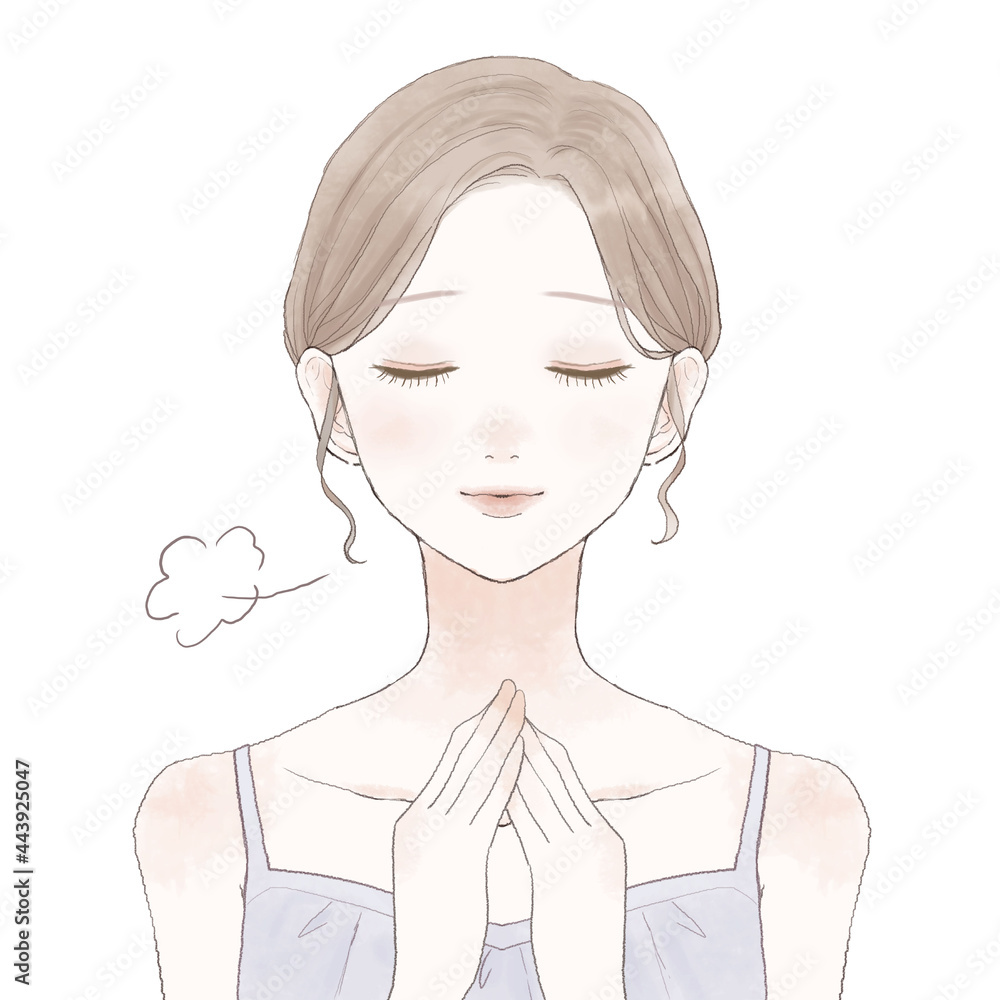 安心している女性