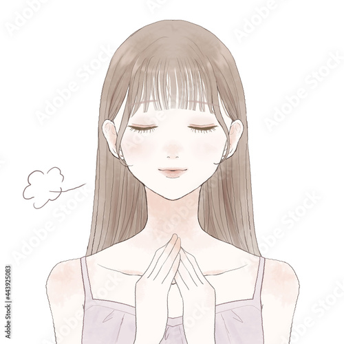 安心している女性