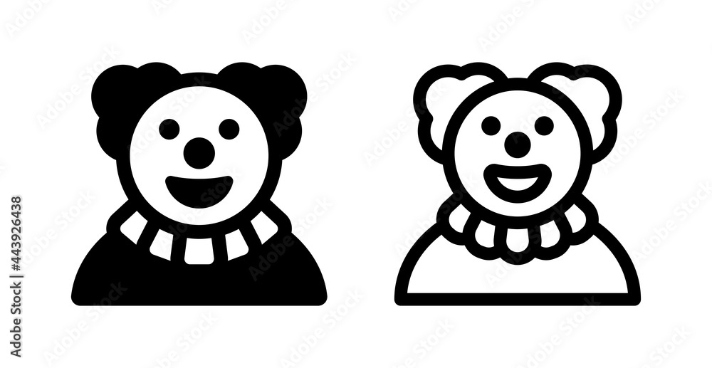 Clown costume icon vector isolated on white. Clown costume icon vector isolated on white.