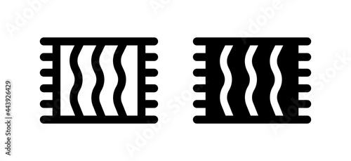Textile carpet floor covering icon vector isolated on white background.