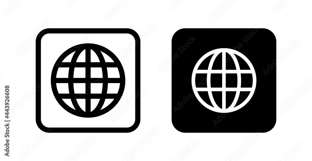 Online, global, web, internet, website icon symbol isolated on white background. Online, global, web, internet, website icon symbol isolated on white background.