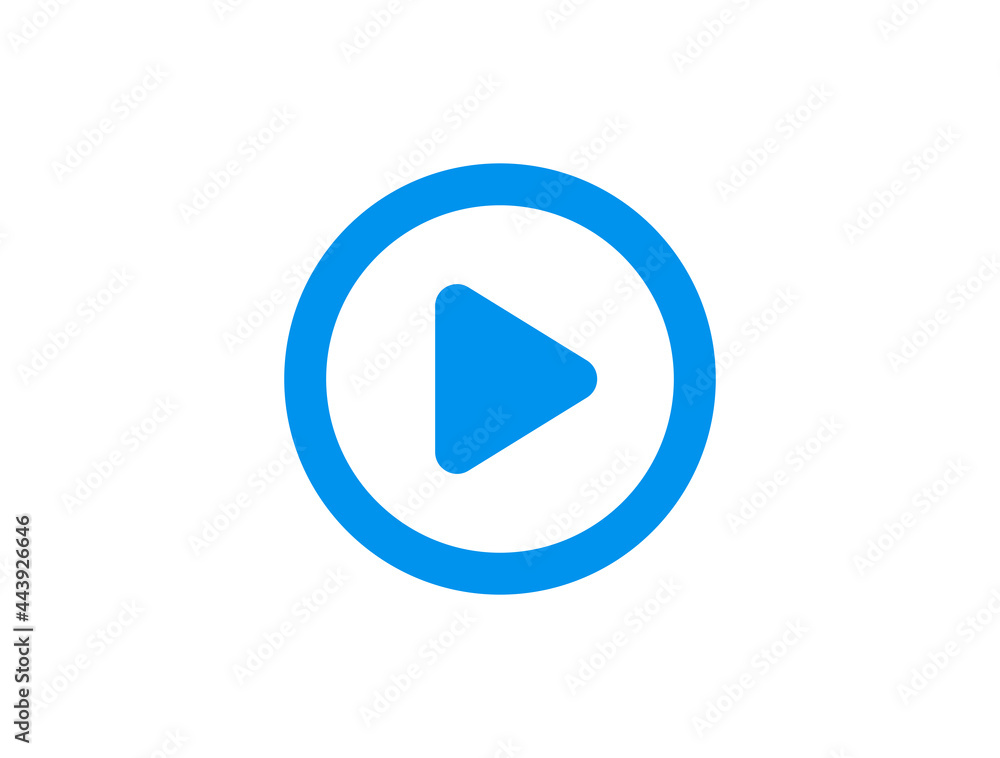 Play video or play media icon button sign. Play video or play media icon button sign.
