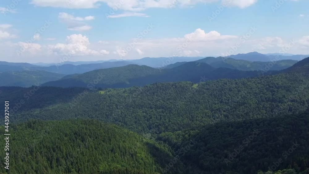 Aerial View of Mountain Peaks in Romania Aerial View of Mountain Peaks in Romania