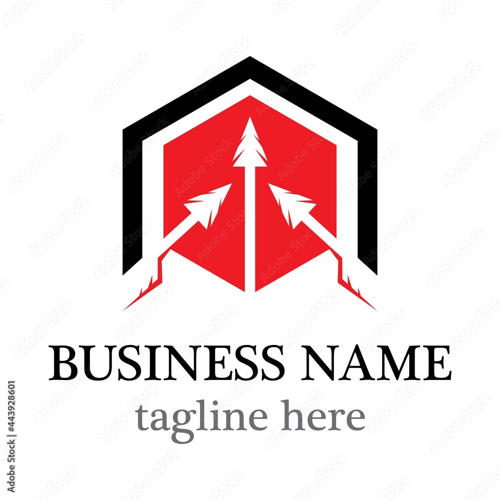 Arrows vector logo template Arrows vector logo template