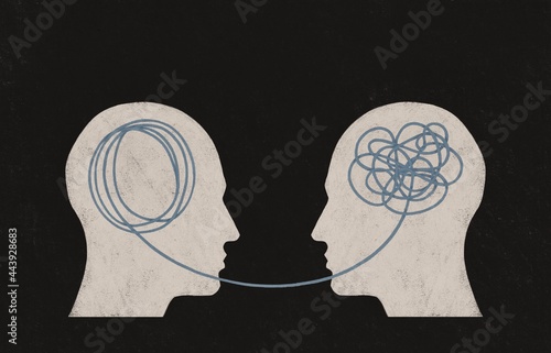 Psychology therapy doctor session concept illustration