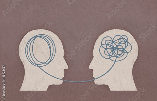 Mental health and psychotherapy concept illustration photo