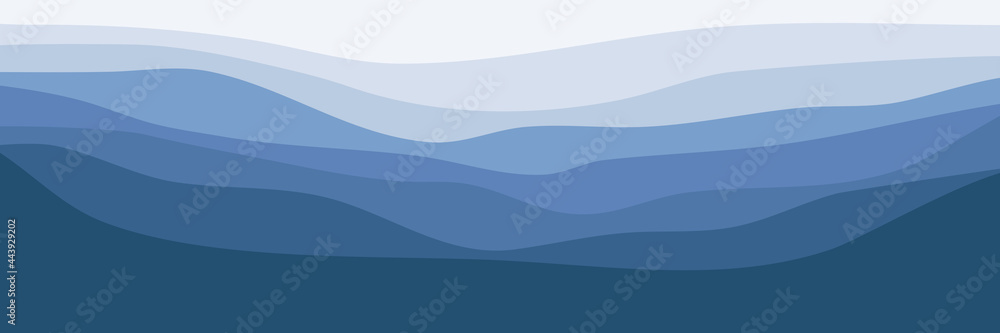 minimalist abstract landscape wave pattern vector design for wallpaper, background, backdrop, and design template