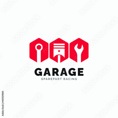 Modern garage automotive best service logo design concept.
