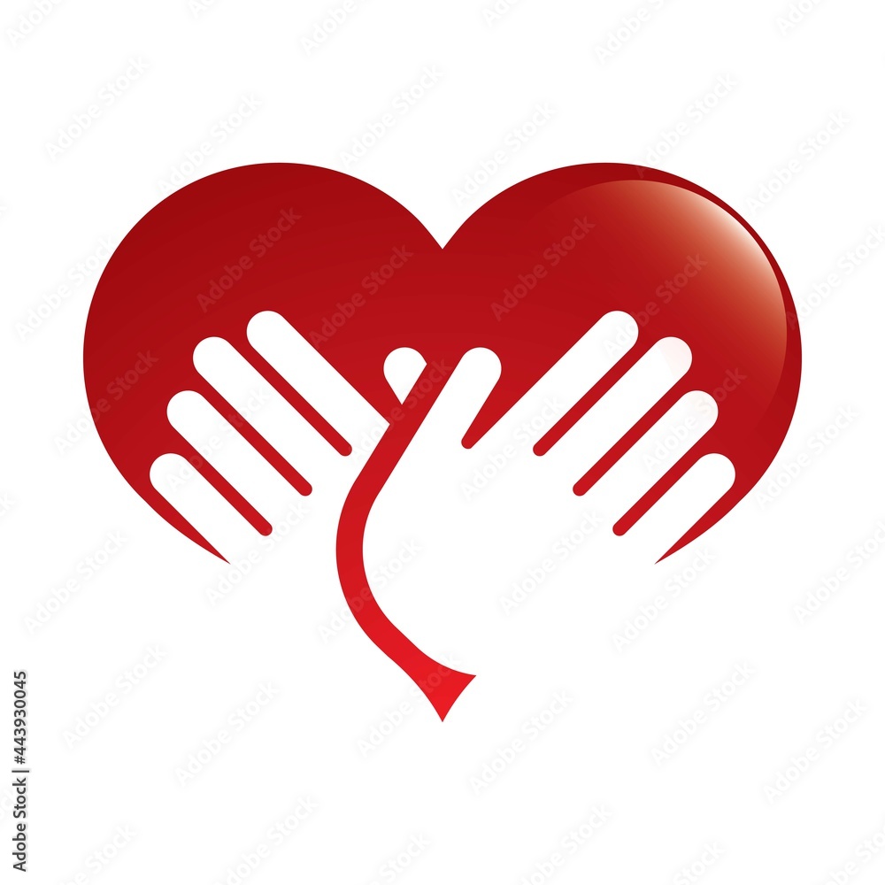 Fototapeta premium Heart care logo template