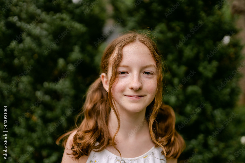 portrait of beautiful tween with red hair portrait of beautiful tween with red hair