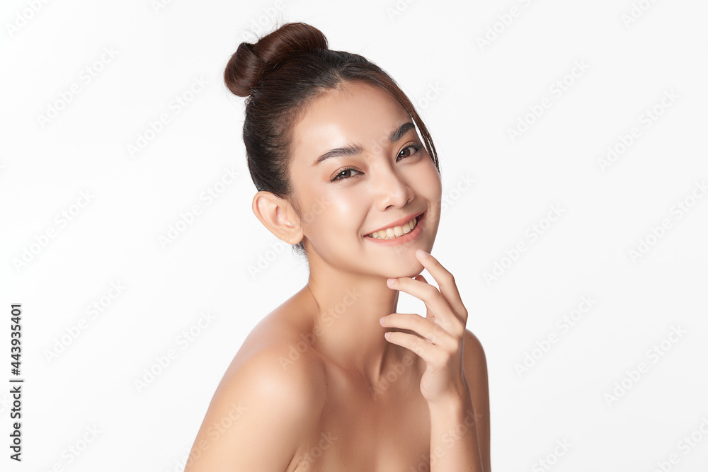 Beautiful young asian woman with clean fresh skin on white background, Face care, Facial treatment, Cosmetology, beauty and spa, Asian women portrait. Beautiful young asian woman with clean fresh skin on white background, Face care, Facial treatment, Cosmetology, beauty and spa, Asian women portrait.