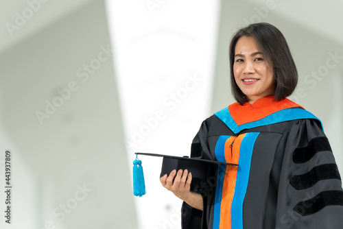 Canvastavla PhD graduate in black gown University bachelor degree.