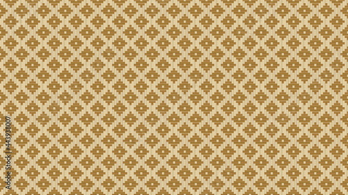 Thin bamboo-stripes Basketwork Seamless pattern. Brown-orange natural colors - vector illustration.