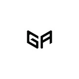 ga letter vector logo abstract