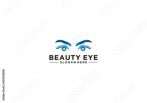 beauty eye logo design in white background