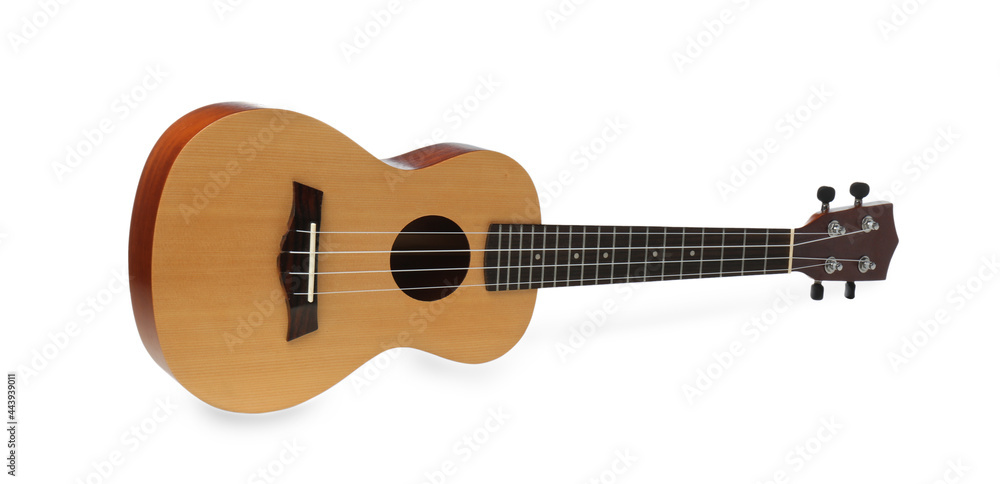 Ukulele isolated on white. String musical instrument