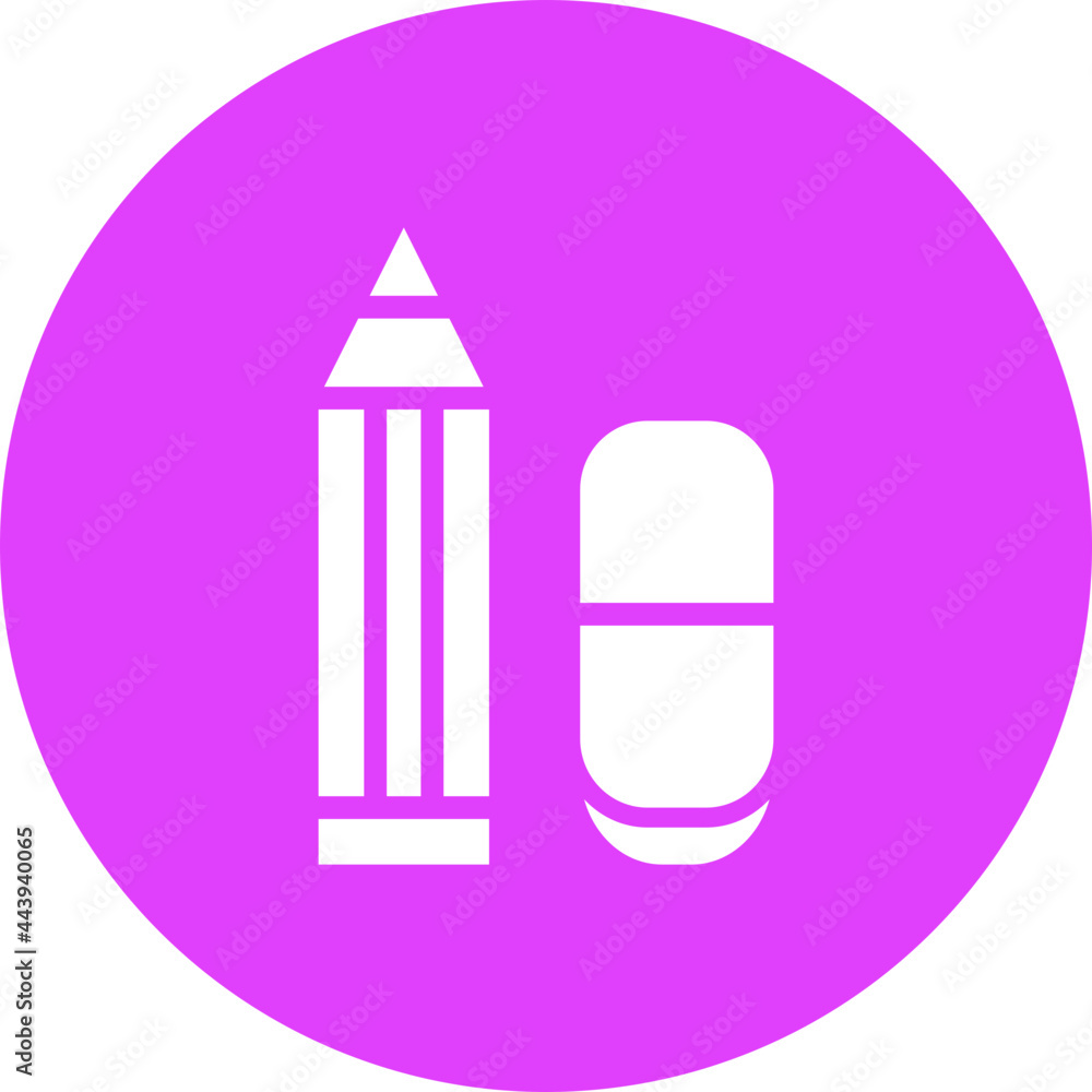 Pencil And Rubber Icon Pencil And Rubber Icon