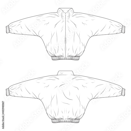 Vintage Sportwear outline drawing vector, Vintage Sportwear in a sketch style, trainers template outline, vector Illustration.
