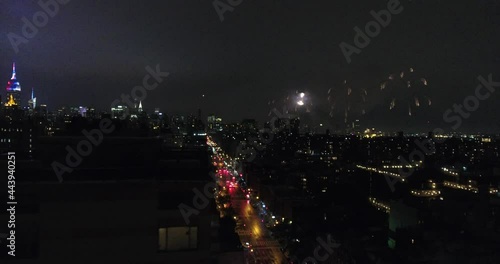 Aerial footage of Stunning NYC Fireworks on the 4th of July 