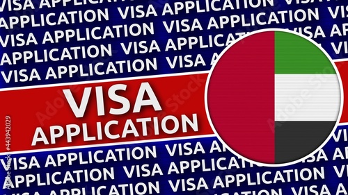 United Arap Emirates Circular Flag with Visa Application Titles - 3D Illustration Free Download United Arap Emirates Circular Flag with Visa Application Titles - 3D Illustration - GFXLoad
