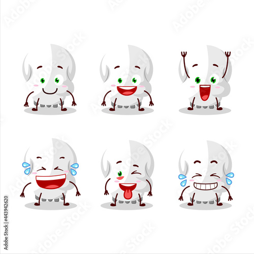 Cartoon character of skull with smile expression