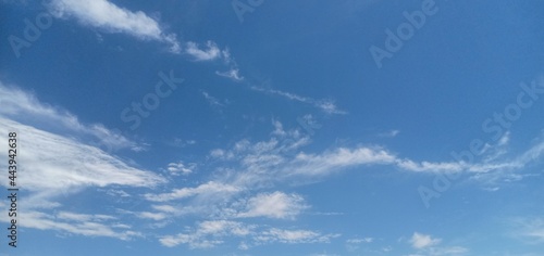 white clouds in the morning sky