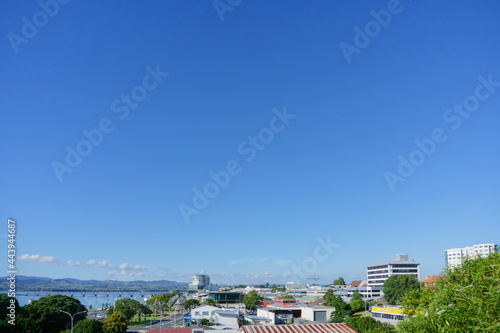 Overlooking Tauranga central business district from Monmouth Redoubt