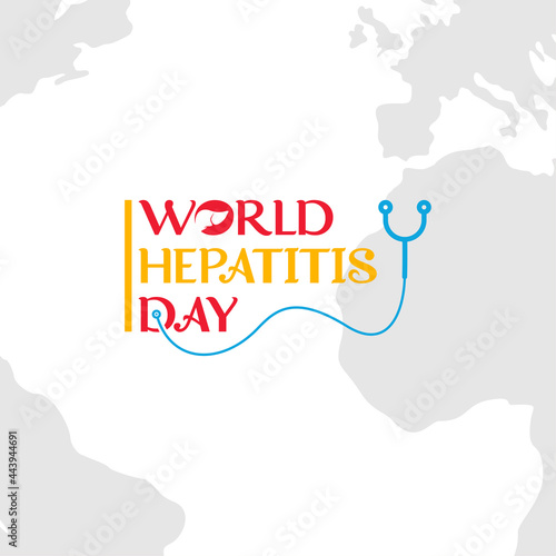 World hepatitis day logo vector illustration template