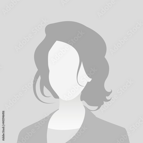 Default avatar photo placeholder icon. Grey profile picture. Business woman