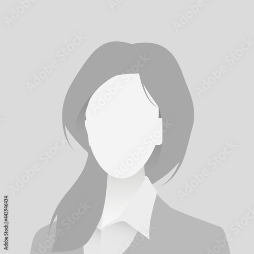 Default avatar photo placeholder icon. Grey profile picture. Business woman