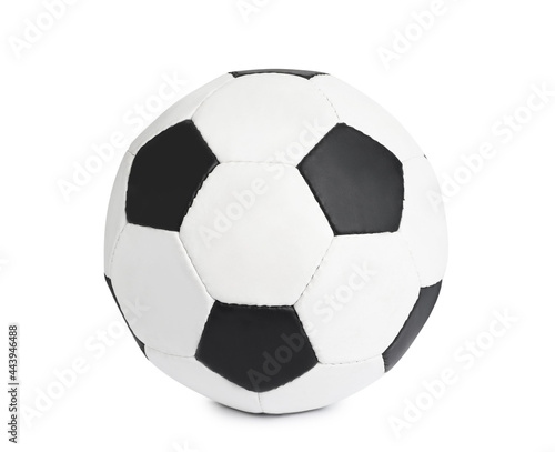 New soccer ball isolated on white. Football equipment