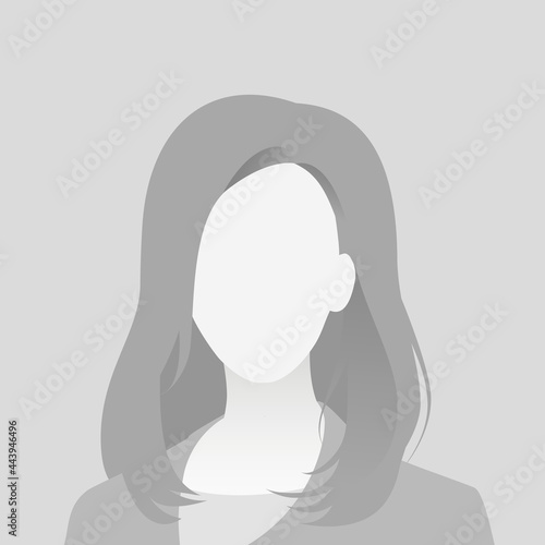 Default avatar photo placeholder icon. Grey profile picture. Business woman