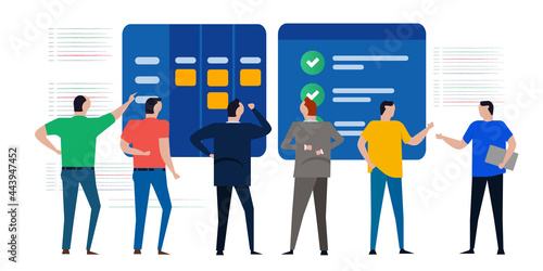 team task board to do list post it notes check mark project meeting planning office productivity