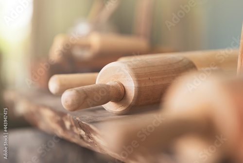 Obraz na plátne rolling pin and corkscrew in kitchen