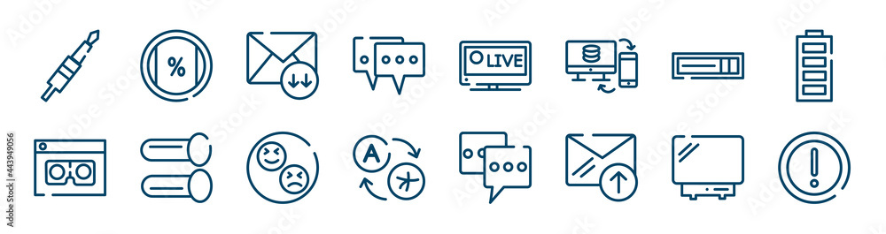 emergency services icons set such as ratio, online chat, hdmi, scammer, reaction, bluray outline vector signs. symbol, logo illustration. linear style icons set. pixel perfect vector graphics. emergency services icons set such as ratio, online chat, hdmi, scammer, reaction, bluray outline vector signs. symbol, logo illustration. linear style icons set. pixel perfect vector graphics.