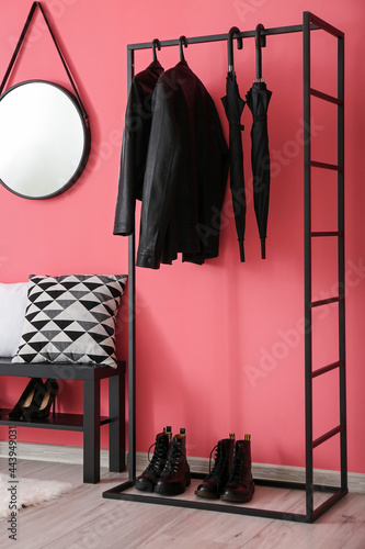 Modern hallway interior wit...