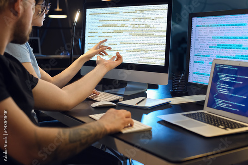 Young programmers working w...