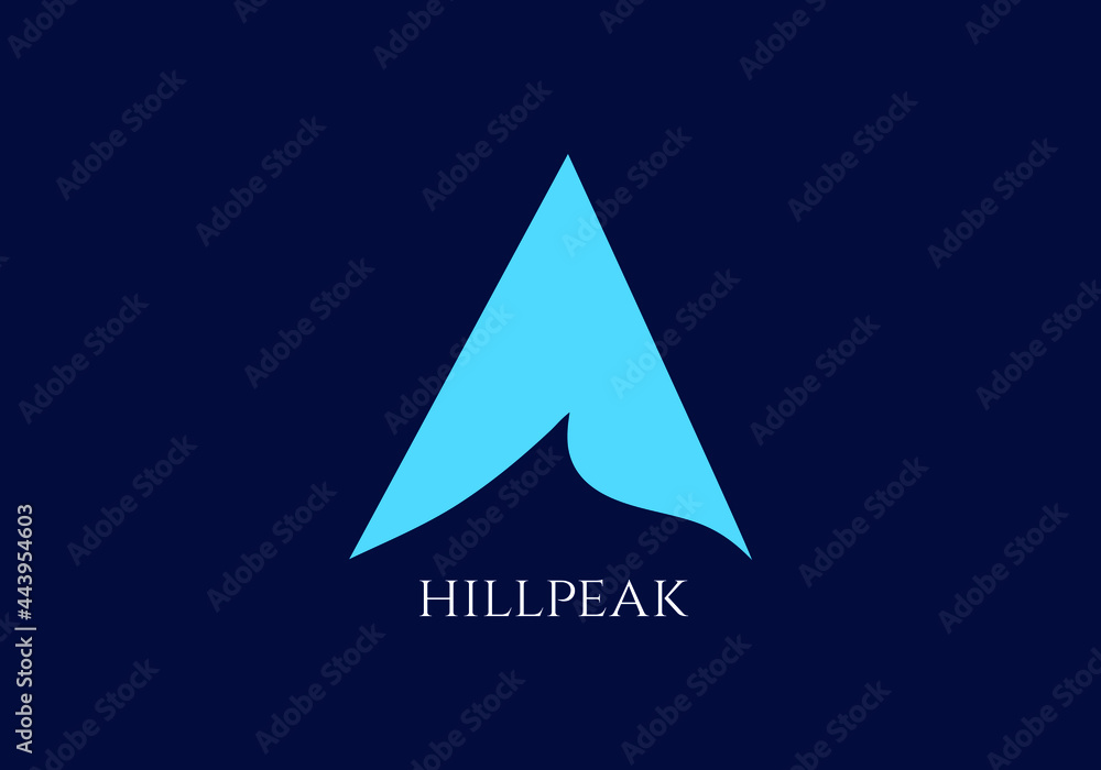 Fototapeta premium simple and minimal, vector logo design template, logo in an abstract triangle shape- illustration