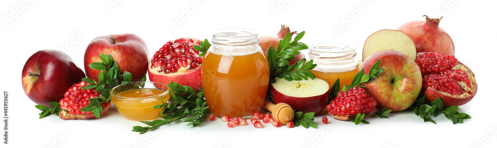 Rosh hashanah concept isolated on white background Rosh hashanah concept isolated on white background