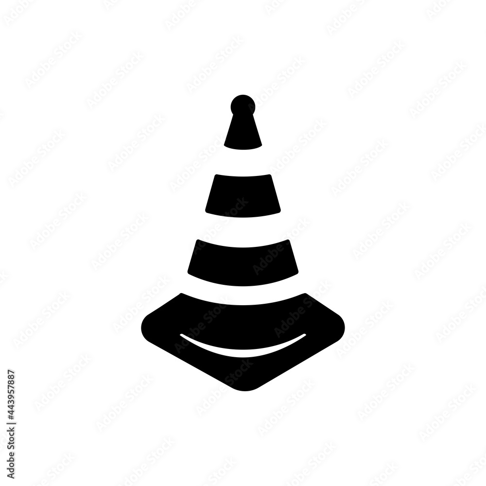 Traffic cone icon vector collection