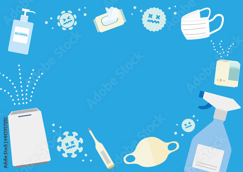 ウイルス対策グッズイラストポスター