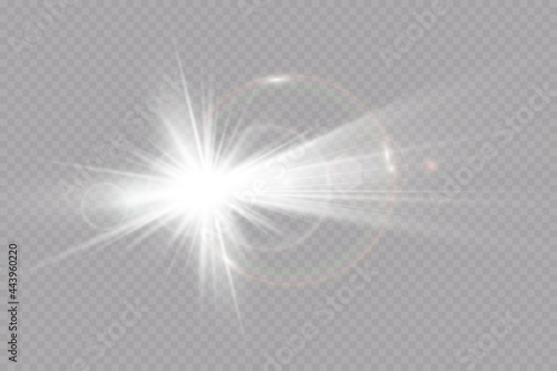 Vector transparent sunlight special lens flare light effect