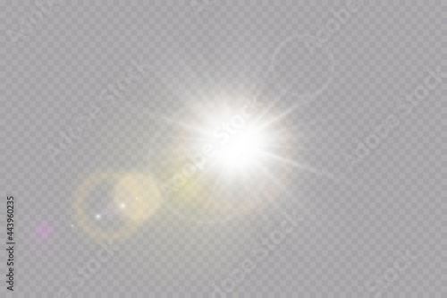 Vector transparent sunlight special lens flare light effect