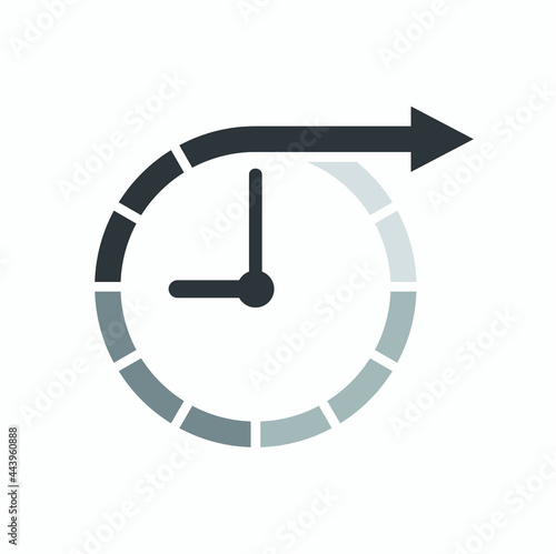 future time illustration, future icon, vector art
