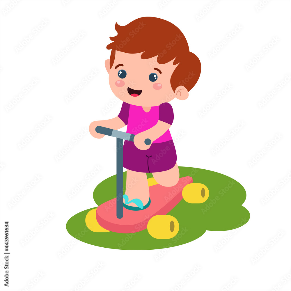 Little boys play. Children's activities.vector template design illustration Little boys play. Children's activities.vector template design illustration