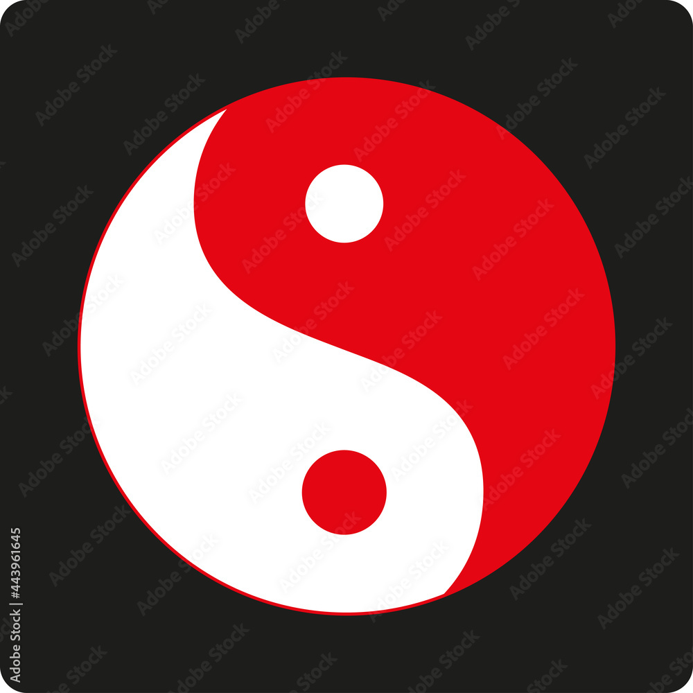Yin and Yang circle web icon on isolation background Yin and Yang circle web icon on isolation background