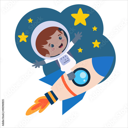 Little boys play. Children's activities.vector template design illustration